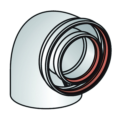 Coude DUALIS basse température-C24835<br />EC 90° 60 EA