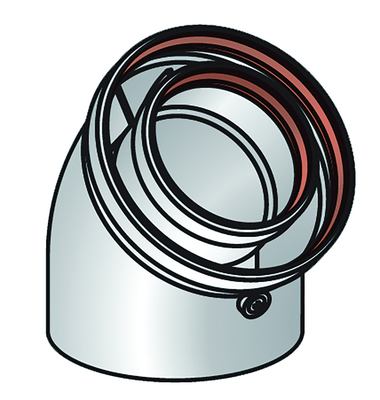 Coude 45° DUALIS basse température-C24840<br />EC 45° 60 EA