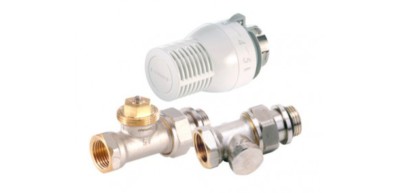 Kit robinetterie thermostatique-C25019<br />Equerre inversé + tête + coude