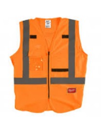 Gilet Visibilité-P01328<br />GILET HAUTE VISIBILITE ORANGE XXL 1 PCE