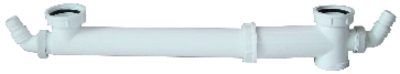 Tubulure de raccordement-S02136<br />Pour évier 2 cuves égales